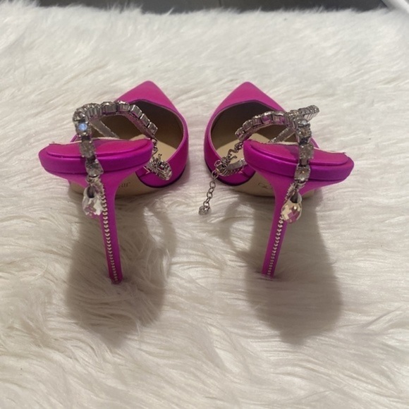 Jimmy Choo Saeda Crystal ankle strap pointed toe pump size 39EU - Picture 10 of 15